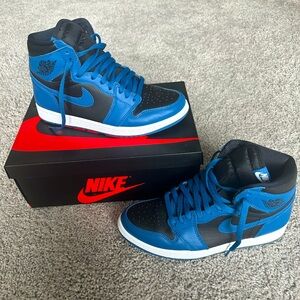Air Jordan 1 Retro High OG ( DK Marina Blue/Black/White)